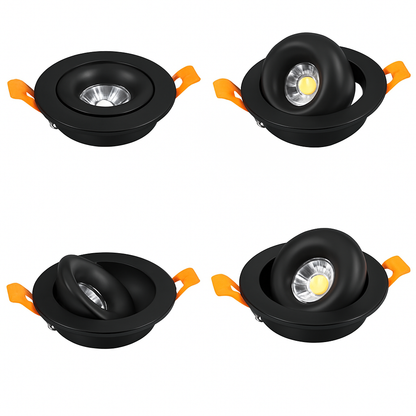 Spot Led Downlight encastré plafonnier 7W12W18W24W Dimmable blanc noir intérieur Led Spot lumière 360 ° réglable pour salon