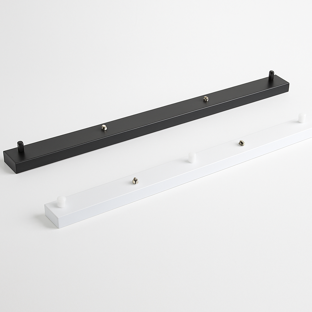 Support socle long suspension jusqu'à 5 trous (noir ou blanc)