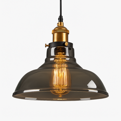 Suspension avec abat-jour en verre Loft