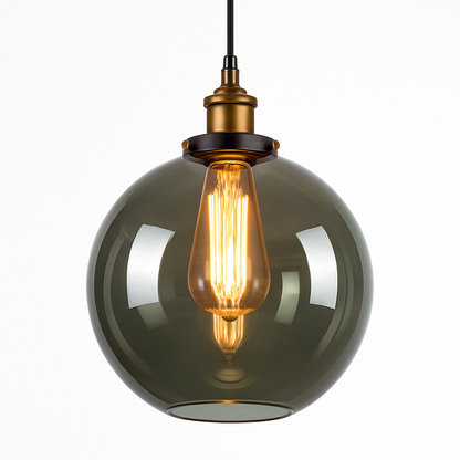 Suspension avec abat-jour en verre Loft