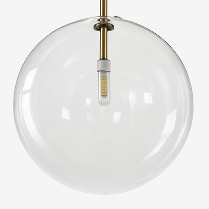 Suspension boule verre design nordique moderne décoratif loft LED