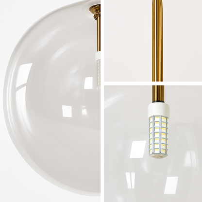 Suspension boule verre design nordique moderne décoratif loft LED
