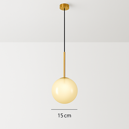 Suspension boule verre design nordique moderne décoratif loft LED
