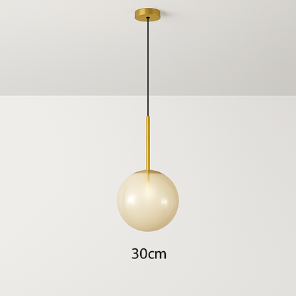 Suspension boule verre design nordique moderne décoratif loft LED