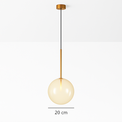 Suspension boule verre design nordique moderne décoratif loft LED