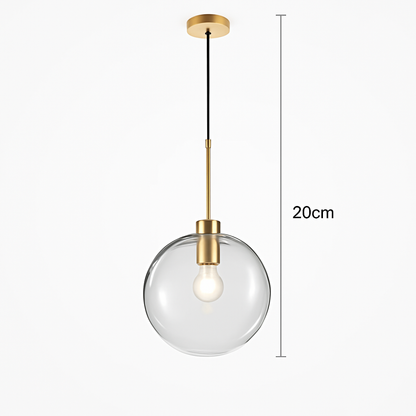 Suspension boules en verre et tige