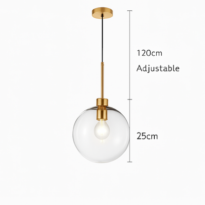 Suspension boules en verre et tige