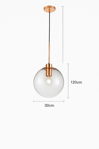 Suspension boules en verre et tige