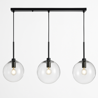 Suspension boules en verre et tige