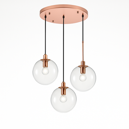 Suspension boules en verre et tige