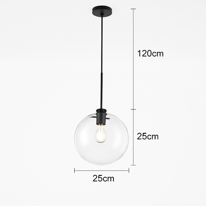 Suspension boules en verre et tige