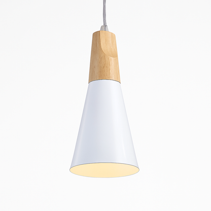 Suspension conique en bois (plusieurs couleurs)