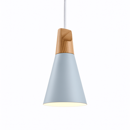 Suspension conique en bois (plusieurs couleurs)