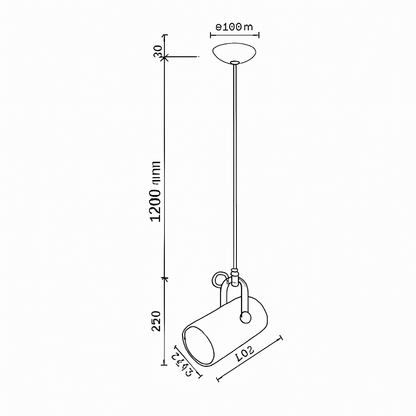Suspension de spot en aluminium de couleur