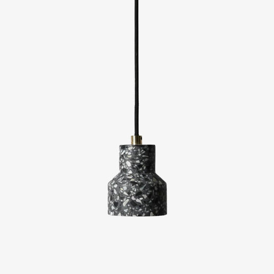 Suspension design en ciment style terrazzo coloré
