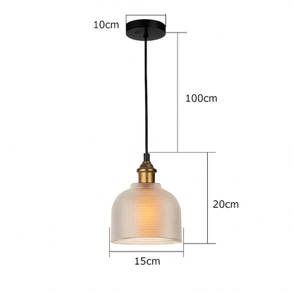 Suspension design en verre grainé style industriel Bowl