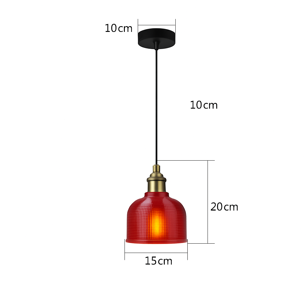 Suspension design en verre grainé style industriel Bowl