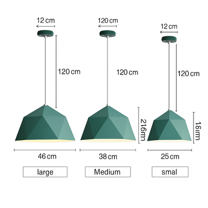Suspension design géométrique polygonale de couleur Diamond