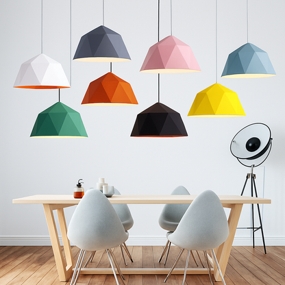 Suspension design géométrique polygonale de couleur Diamond