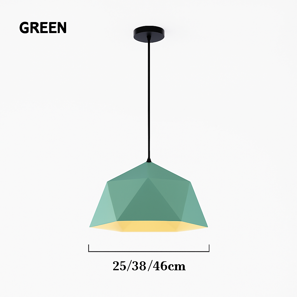 Suspension design géométrique polygonale de couleur Diamond