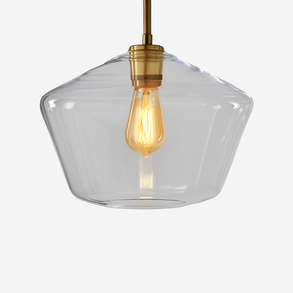 Suspension design à LED en métal et verre de plusieurs formes