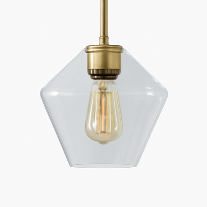 Suspension design à LED en métal et verre de plusieurs formes
