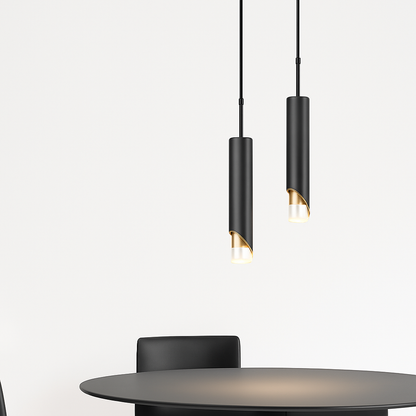 Suspension design à LED en métal style cylindre Loft
