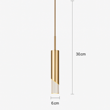Suspension design à LED en métal style cylindre Loft