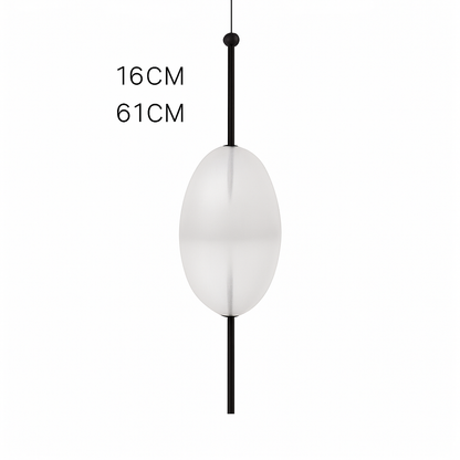 Suspension design LED en verre bleu de plusieurs formes
