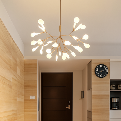 Suspension design moderne LED arbre couleur cuivré ou noir Home
