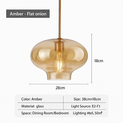 suspension design nordique en verre pour intérieur élégant