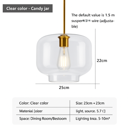 suspension design nordique en verre pour intérieur élégant