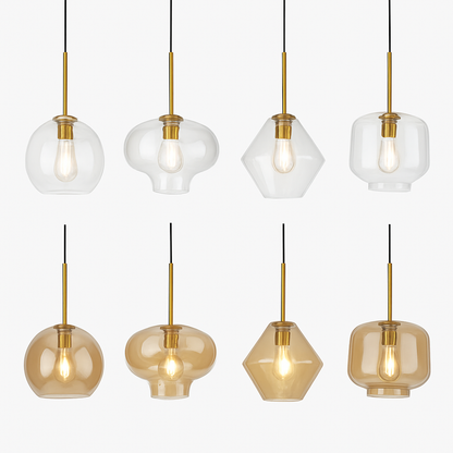 suspension design nordique en verre pour intérieur élégant