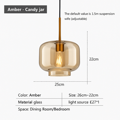 suspension design nordique en verre pour intérieur élégant