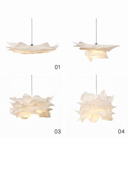 Suspension faites à la main pour éclairage de magasin de tissu de Restaurant lampe suspendue en papier blanc pour Luminaire de plafond E27