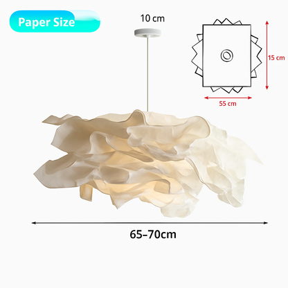 Suspension faites à la main pour éclairage de magasin de tissu de Restaurant lampe suspendue en papier blanc pour Luminaire de plafond E27