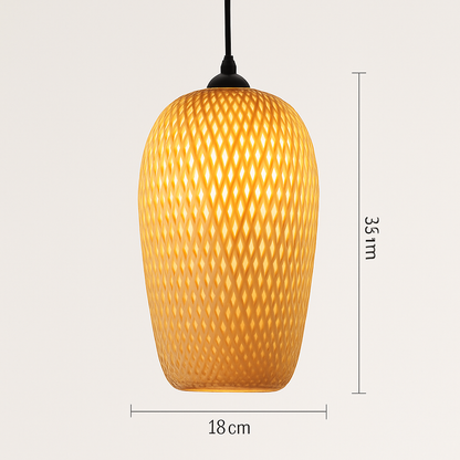Suspension LED en rotin fait à la main rond chapeau de paille en bambou pastorale Vintage