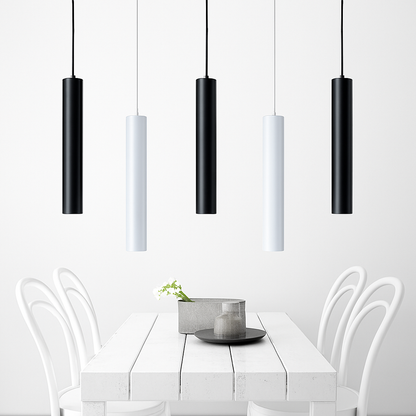 Suspension LED en tube cylindre