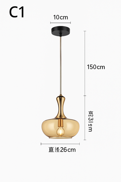 suspension led en verre luminaire décoratif idéal pour bars