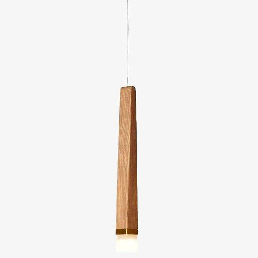 Suspension moderne longue barre en bois Nordic