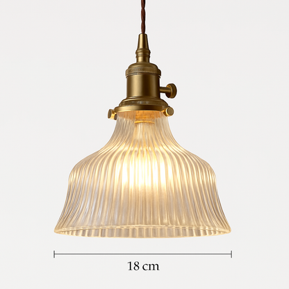 suspension nordique moderne avec abat-jour fleur en verre